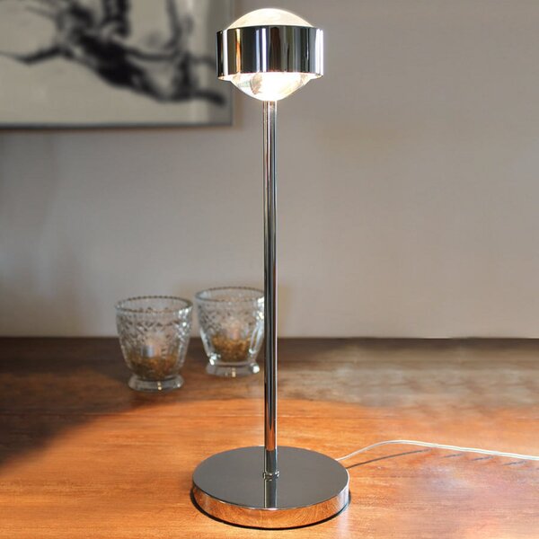 Top Light Lampă de masă Puk Eye, crom lucios, Gri, Camera de zi / sufragerie, Metal, Design
