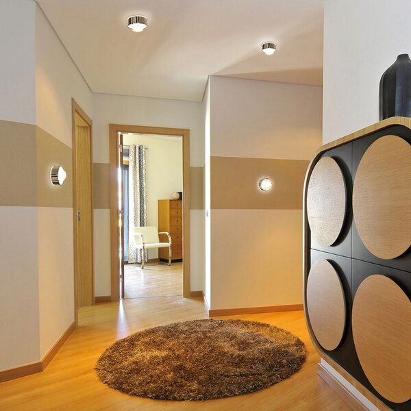 Top Light Plafonieră Puk One 2, crom, G9, reglabil, Metalic, Hol, Metal, Modern