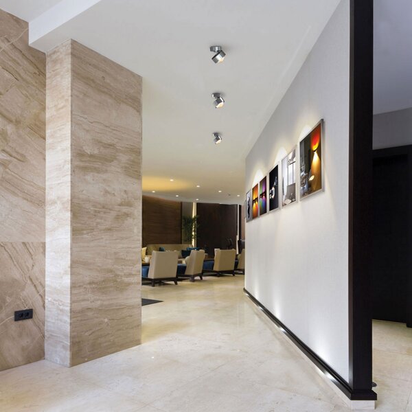 Top Light Plafonieră Puk Move, crom, G9, reglabil, Metalic, Hol, Metal, Modern