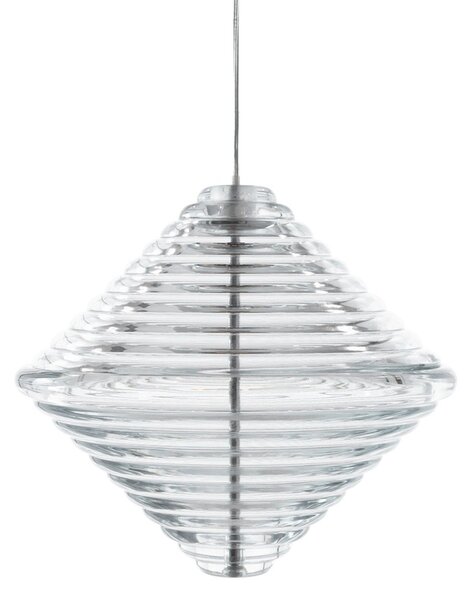 Lustră Pendul Tom Dixon, Press Cone, reglabil, Transparent, Camera de zi, Sticlă, Design