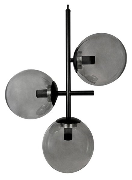Lustră Pendul Dyberg Larsen, Como, reglabil, Negru, Camera de zi, Metal, Modern