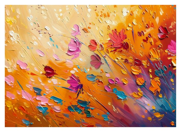 Tablou - Pictură flori colorate (70x50 cm)