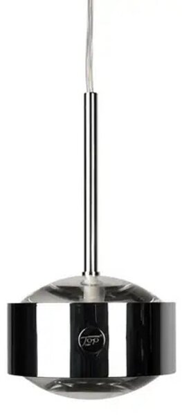 Top Light Lampă suspendată Puk Maxx Drop Solo, crom mat, reglabil, Gri, Camera de zi / sufragerie, Metal, Modern
