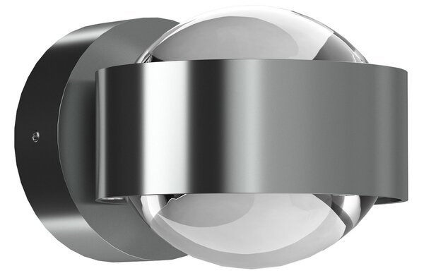 Top Light Puk Mini Wall LED 2x8W Lentile clare, crom mat, reglabil, Gri, Camera de zi / sufragerie, Metal, Design