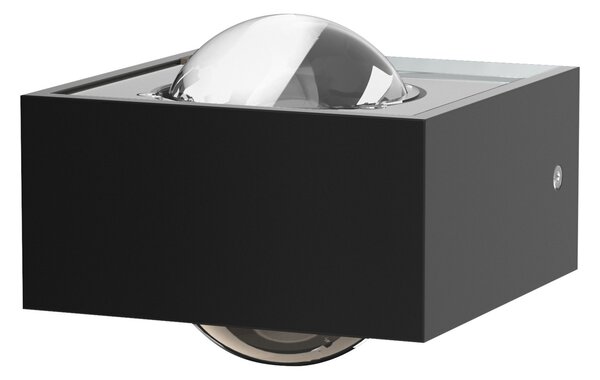 Top Light Lampă de perete cu LED Focus 100 lentile transparente, negru/cromate, reglabil, Negru, Camera de zi / sufragerie, Metal, Design