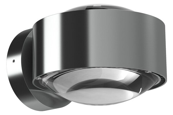 Top Light Puk Maxx Wall, LED, lentile transparente, crom mat, reglabil, Gri, Camera de zi / sufragerie, Metal, Design