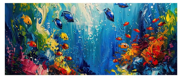 Tablou - Pictura lumii subacvatice (120x50 cm)