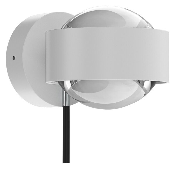 Top Light Puk Mini Wall+, G9, lentile transparente, alb mat/cromo, reglabil, Alb, Camera de zi / sufragerie, Metal, Design