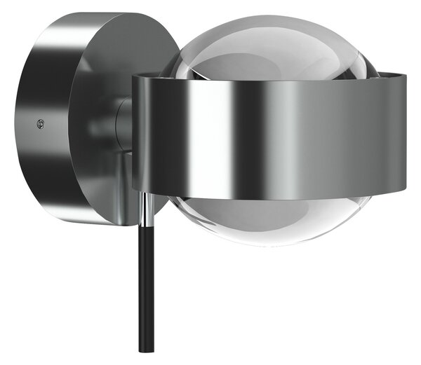Top Light Puk Mini Wall+, G9, lentile transparente, crom mat, reglabil, Metalic, Camera de zi / sufragerie, Metal, Design