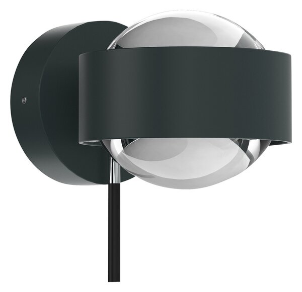 Top Light Puk Mini Wall+ G9 lentile transparente antracit mat/cromo, reglabil, Negru, Camera de zi / sufragerie, Metal, Design