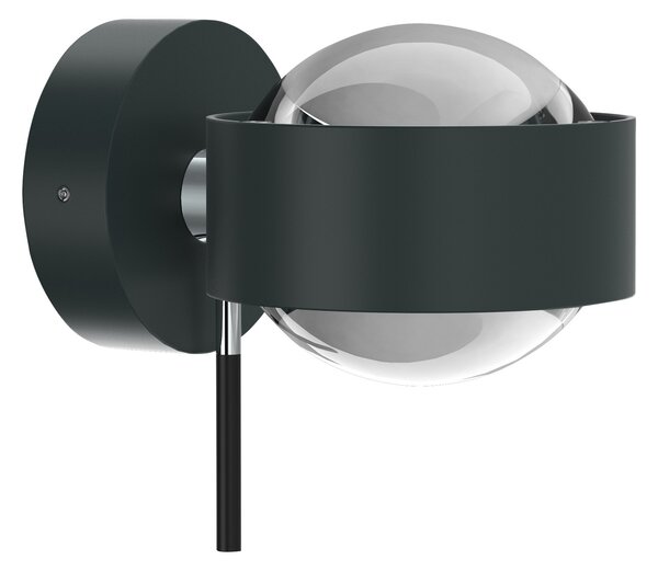 Top Light Puk Mini Wall+ G9 lentile transparente antracit mat/cromo, reglabil, Negru, Camera de zi / sufragerie, Metal, Design