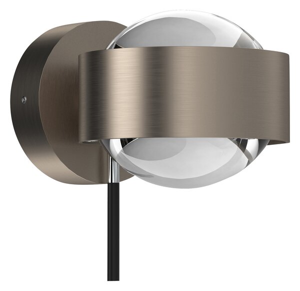Top Light Puk Mini Wall+, G9, lentile transparente, nichel mat, reglabil, Metalic, Camera de zi / sufragerie, Metal, Design