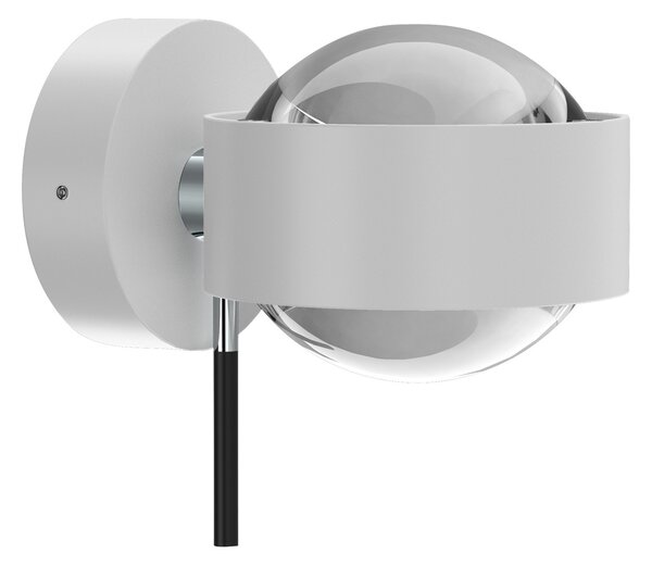 Top Light Puk Mini Wall+, G9, lentile transparente, alb mat/cromo, reglabil, Alb, Camera de zi / sufragerie, Metal, Design