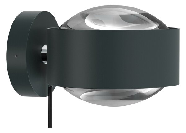 Top Light Puk Maxx Wall+ LED, lentile transparente, antracit/cromatic, reglabil, Negru, Camera de zi / sufragerie, Metal, Design