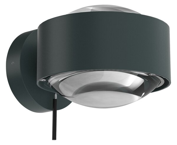 Top Light Puk Maxx Wall+ LED, lentile transparente, antracit/cromatic, reglabil, Negru, Camera de zi / sufragerie, Metal, Design
