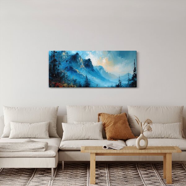 Tablou - Pictura munților (120x50 cm)