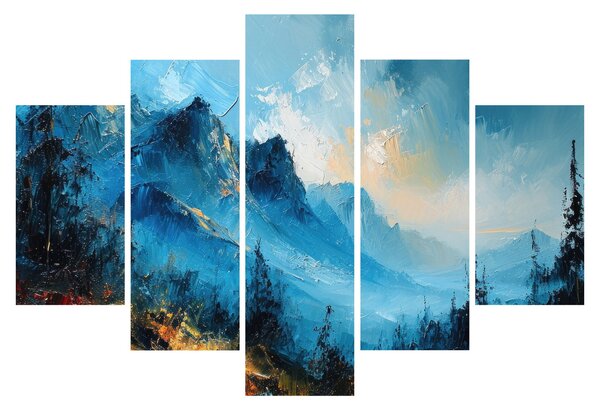 Tablou - Pictura munților (150x105 cm)