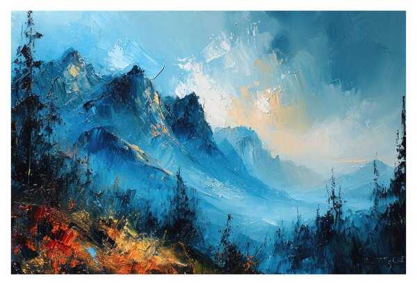 Tablou - Pictura munților (90x60 cm)
