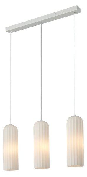Lustră Pendul Nordlux, Miella, reglabil, Alb, Sala de mese, Sticlă