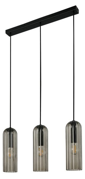 Lustră Pendul Nordlux, Miella, reglabil, Negru, Sala de mese, Sticlă