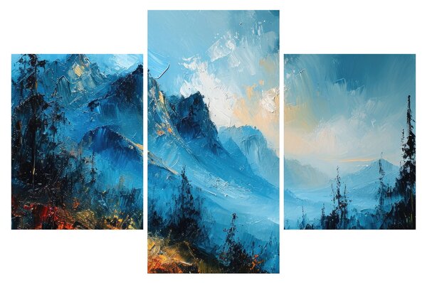 Tablou - Pictura munților (90x60 cm)