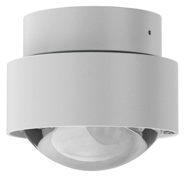 Top Light Puk Mini Move LED, lentilă transparentă, alb mat/cromatic, reglabil, Alb, Camera de zi / sufragerie, Metal, Design