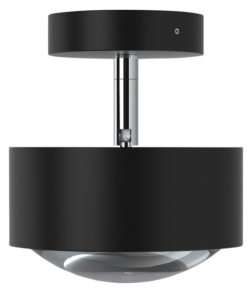 Top Light Puk Maxx Turn LED reflector cu LED-uri transparent 1fl negru mat, reglabil, Negru, Camera de zi / sufragerie, Metal, Design