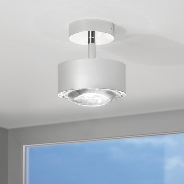 Top Light Puk Maxx Turn LED spot cu lentilă transparentă 1fl alb mat, reglabil, Alb, Camera de zi / sufragerie, Metal, Design
