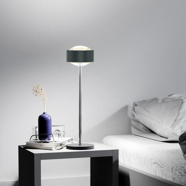 Top Light Puk Maxx Eye Table LED 37cm cu lentilă mată, antracit, reglabil, Negru, Camera de zi / sufragerie, Metal, Design