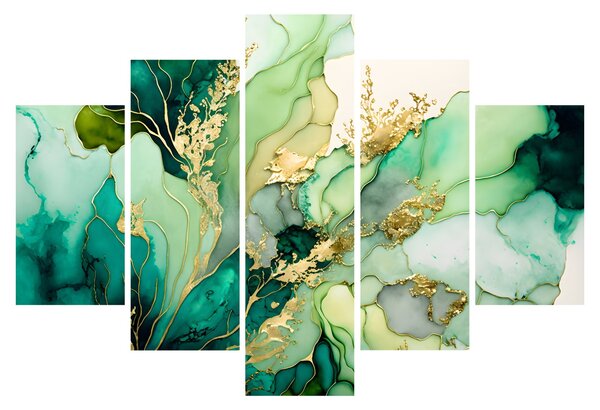 Tablou - Abstractizare verde (150x105 cm)