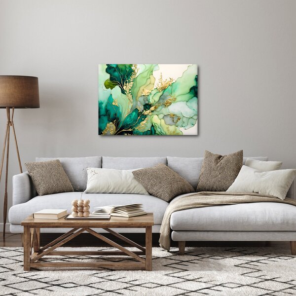 Tablou - Abstractizare verde (70x50 cm)