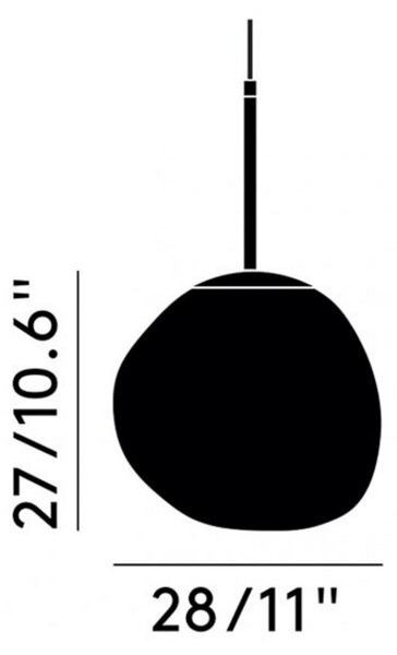 Tom Dixon lampă suspendată LED Melt Mini, Ø 28 cm, cupru, reglabil, Cupru, Camera de zi / sufragerie, Plastic, Design