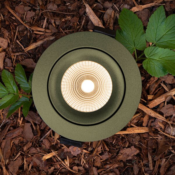 The Light Group SLC Green One 360 ° LED de încastrare 3.000K Ra97, reglabil, Verde, Camera de zi / sufragerie, Metal, Modern, Corpuri de iluminat încastrate rotunde