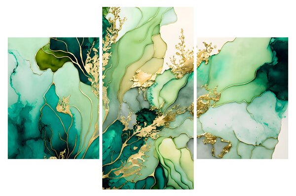 Tablou - Abstractizare verde (90x60 cm)