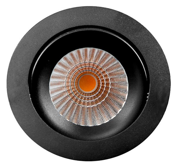 The Light Group SLC DL04 LED de încastrat negru 3.000 K, reglabil, Negru, Camera de zi / sufragerie, Metal, Modern, Corpuri de iluminat încastrate rotunde