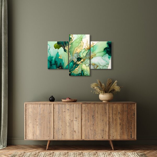 Tablou - Abstractizare verde (90x60 cm)
