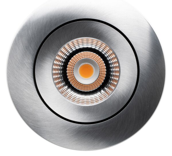 The Light Group SLC One 360° LED cu de încastrare lumină întuneric la cald din, reglabil, Metalic, Camera de zi / sufragerie, Metal, Modern, Corpuri de iluminat încastrate rotunde