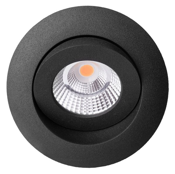The Light Group SLC One 360° LED cu lumină de încastrare LED-uri culoare neagră, de, reglabil, Negru, Camera de zi / sufragerie, Metal, Modern, Corpuri de iluminat încastrate rotunde