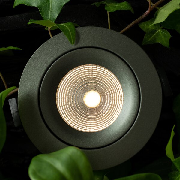 The Light Group SLC Green One 360 ° LED de încastrare 3.000K Ra97, reglabil, Verde, Camera de zi / sufragerie, Metal, Modern, Corpuri de iluminat încastrate rotunde