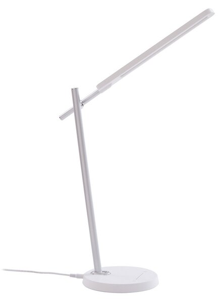 Lampă de masă Lindby, Valtorin, reglabil, Alb, Studiu / Birou, Plastic, Modern