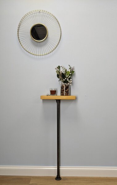 Consola in stil industrial, Las Vegas, 30x75x20 cm, natur/negru