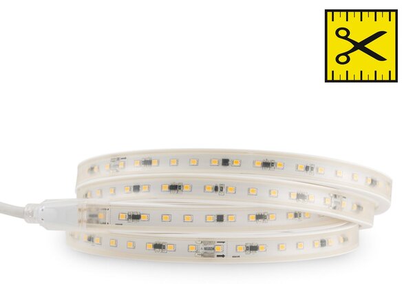 The Light Group SLC bandă LED 230V set complet IP65 5m, 4.000K, reglabil, Plastic