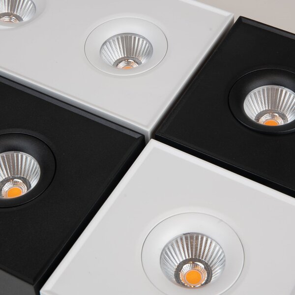 The Light Group SLC DL04 Surface X2 lampă montare 2.700K alb, reglabil, Alb, Studiu / Birou, Metal, Plafon cu flacără multiplă