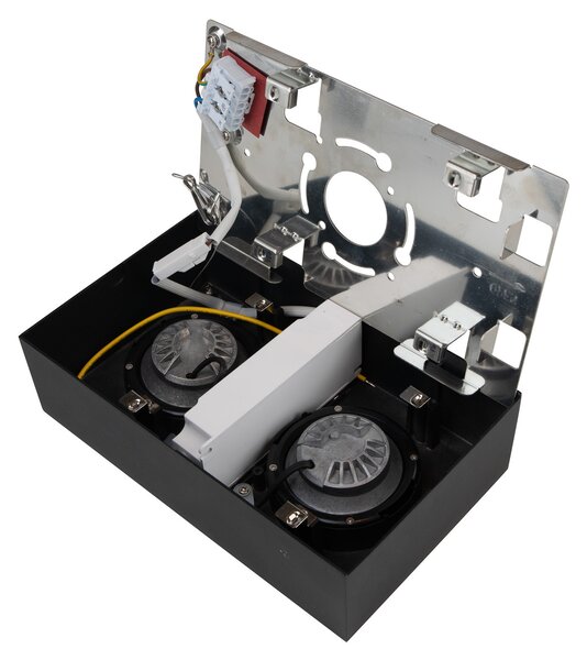The Light Group SLC DL04 Surface X2 lampă montare 2.700K negru, reglabil, Negru, Studiu / Birou, Metal, Plafon cu flacără multiplă
