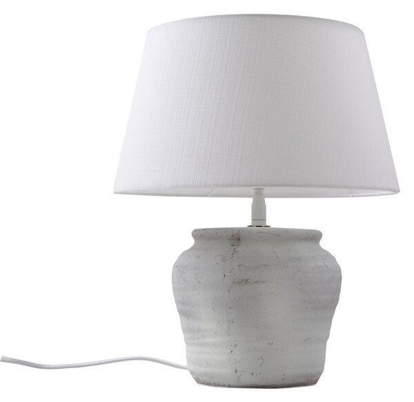Lampă de masă Lindby, Aelith, Alb, Camera de zi, Ceramică, Casă de țară / Rustic