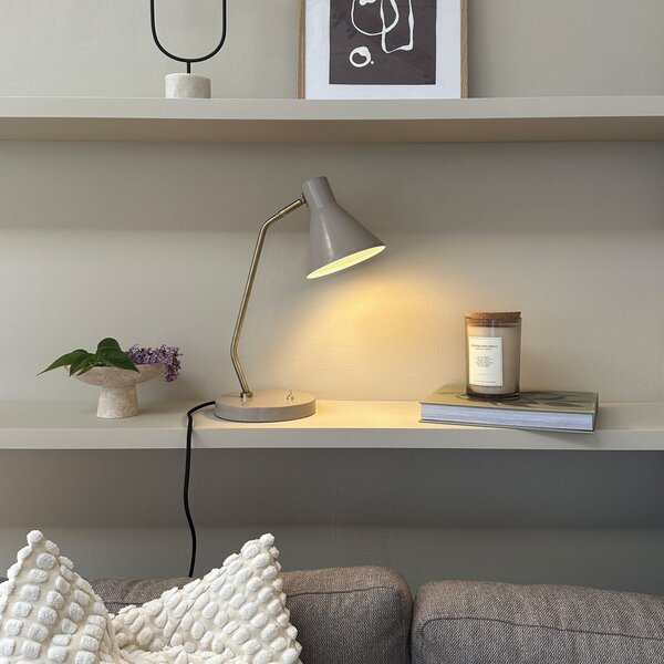 Lampă de masă Dyberg Larsen, Sleep, Gri, Camera de zi, Metal, Design