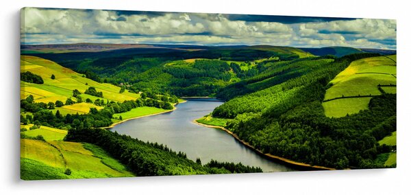 Tablou - Peisaj verde (120x50 cm)