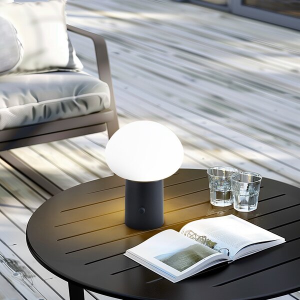 Lampă de Exterior Lindby, Zelie, reglabil, Negru, Balcon, Aluminiu, Modern