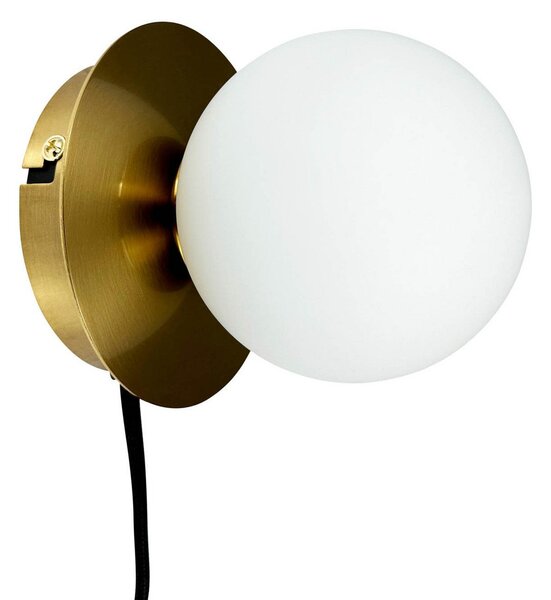 Lampă de perete Dyberg Larsen, Sia, Auriu / Alamă, Camera de zi, Metal, Design
