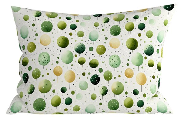 Husa de perna din bumbac poliester GREEN TREES POLY 50x70 cm, verde